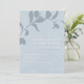 Botanische Shadow Weddenschap - Blauw Save The Date (Staand voorkant)