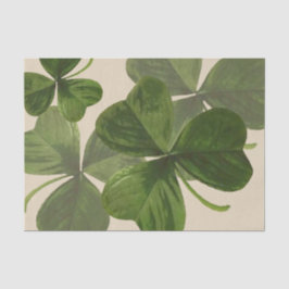 Botanische Shamrock-foto's op aangepaste kleuren Tissuepapier