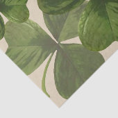Botanische Shamrock-foto's op aangepaste kleuren Tissuepapier (Detail)
