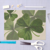 Botanische Shamrock-foto's op aangepaste kleuren Tissuepapier (Craft)