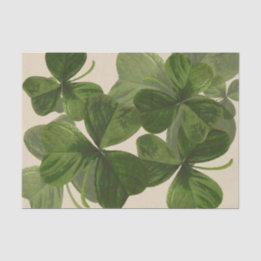 Botanische Shamrock-foto's op aangepaste kleuren Tissuepapier