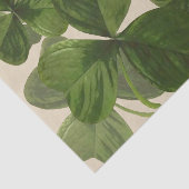 Botanische Shamrock-foto's op aangepaste kleuren Tissuepapier (Detail)