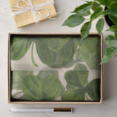 Botanische Shamrock-foto's op aangepaste kleuren Tissuepapier (Geschenk)