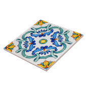 Botanische sierMiddellandse Zee Tegeltje (Zijkant)