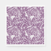 Botanische Silhouette Foliage Paarse Berry Servet (Voorkant)