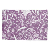 Botanische Silhouettes Paars en wit Kussensloop (Achterkant-Links)