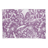 Botanische Silhouettes Paars en wit Kussensloop (Voorkant-Links)