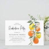 Botanische Sinaasappel en citroen Afstuderen Invit (Staand voorkant)