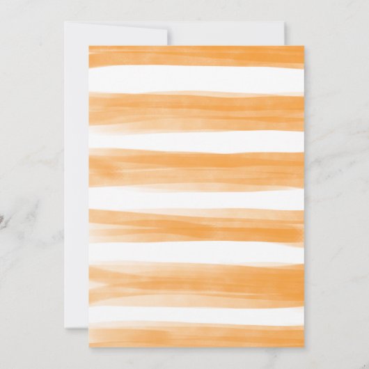 Botanische Sinaasappel Grieks-zomerbruiloft met ci Kaart (Achterkant)