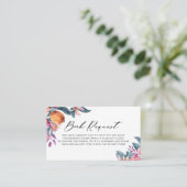 Botanische Sinaasappels Baby shower Book Request K Plaatskaartje (Staand voorkant)