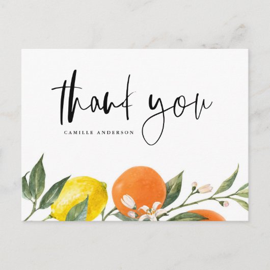 Botanische Sinaasappels en Citroenen Afstuderen Da Briefkaart (Voorkant)