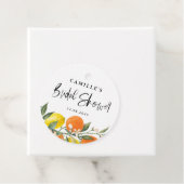 Botanische Sinaasappels en Citroenen Bruidsdiner Bedankjes Labels (In situ)