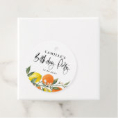 Botanische Sinaasappels en citroenen zomerverjaard Bedankjes Labels (In situ)