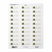 Botanische Sinaasappels Groene bladeren Foliage Ad Etiket (Full Sheet)