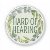 Botanische Slechthorendheid Groene Doofheid Sticker (Voorkant)