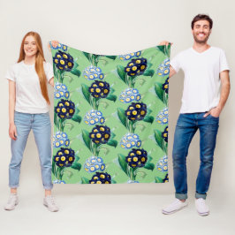Botanische Sleutelbloem Primula Fleece Deken