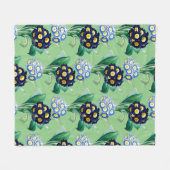 Botanische Sleutelbloem Primula Fleece Deken (Voorkant (Horizontaal))