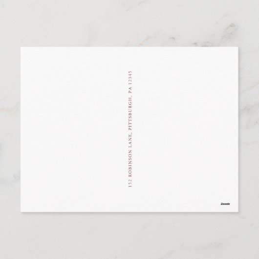 Botanische slinger met winterbessen Foto Feestdagenkaart (Achterkant)