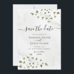 Botanische slokdarm met foto save the date<br><div class="desc">Botanische Sage Greenery Foliage Rustic met Foto sparen de Datum Deze waterverf bewaart de datumkenmerken de grove loof van de waterverf met modern manuscript dat elegant creeert zoek uw trouwdag. Voeg je foto achter op de uitnodiging toe! Het is perfect voor tuin-, lente-, zomer-, plattelands- en groenvoederbruiloften. U kunt gehele...</div>