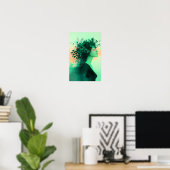 Botanische Smaragd Vrouw Print (Thuiskantoor)