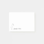 Botanische Sneeuwdruppel Line Art Bloem Post-it® Notes (Voorkant)