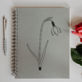 Botanische Sneeuwdruppel Line Art Bloem Rubberstempel