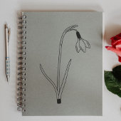 Botanische Sneeuwdruppel Line Art Bloem Rubberstempel