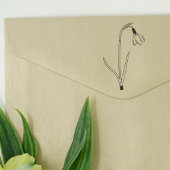 Botanische Sneeuwdruppel Line Art Bloem Rubberstempel