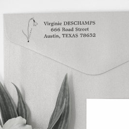 Botanische Sneeuwdruppel Line Art Bloem Zelfinktende Stempel