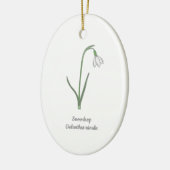 Botanische Sneeuwdruppelpastel Bloem Keramisch Ornament (Links)
