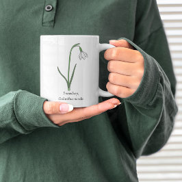 Botanische Sneeuwdruppelpastel Bloem Koffiemok
