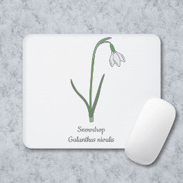 Botanische Sneeuwdruppelpastel Bloem Muismat