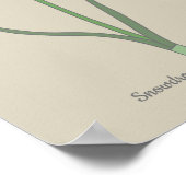 Botanische Sneeuwdruppelpastel Bloem Poster (Hoek)