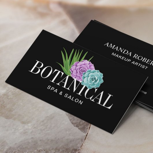 Botanische sonde Aloe Vera Natuur Salon & Spa Visitekaartje