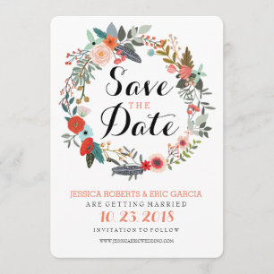 Botanische spiegel Sla de datum op Save The Date