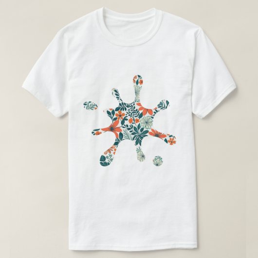 botanische splash t-shirt (Design voorkant)
