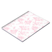 Botanische spoelroze  elegante florale flacon notitieboek (Linkerzijde)