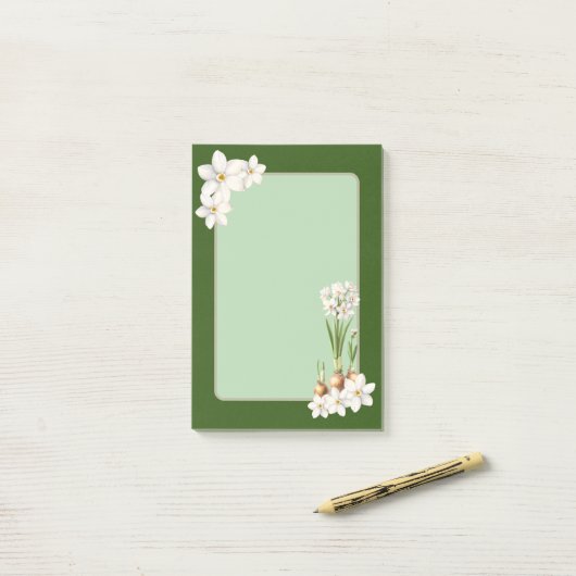 Botanische Spring Green Post Notes (Op bureau)