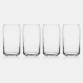 Botanische stam Bruiloft Monogram Blikvorm Glas (Links)