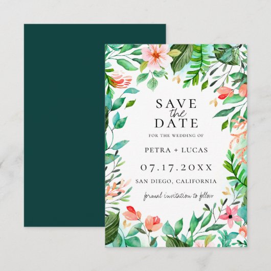 Botanische steenkoraal van het eiland, behalve de  aankondiging (Voorkant / Achterkant)