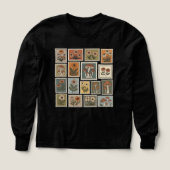  botanische stempel met bloemen en paddenstoel (Voorkant)