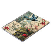 Botanische stijl collage ontwerp notitieboek (Linkerzijde)