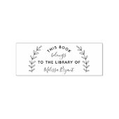 Botanische stijlvolle aangepaste bibliotheek boek  rubberstempel (Afrduk)