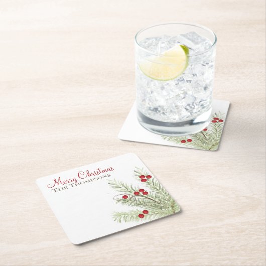 Botanische stijlvolle Waterverf vakantie op maat Kartonnen Onderzetters (Insitu)