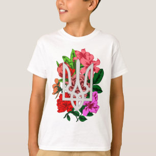 Botanische stilstand en Oekraïense trident tryzub  T-shirt