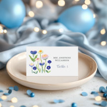 Botanische Stofblauwe Wilde Bloem Baby Borrel