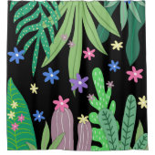 Botanische stoffen 5 douchegordijn (Voorkant)