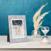 Botanische stoffen Foto Easel Back Frameless Afbee Fotoplaat (Zijkant)