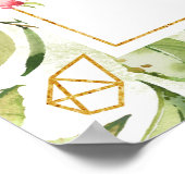 Botanische stoffen Kristallen Weddenschap-ceremoni Poster (Hoek)