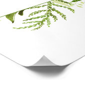 Botanische stoffen "Welkom bij het huwelijk van" Poster (Hoek)
